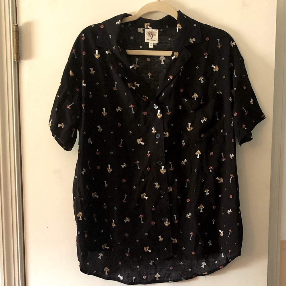 Mushroom button-down shirt